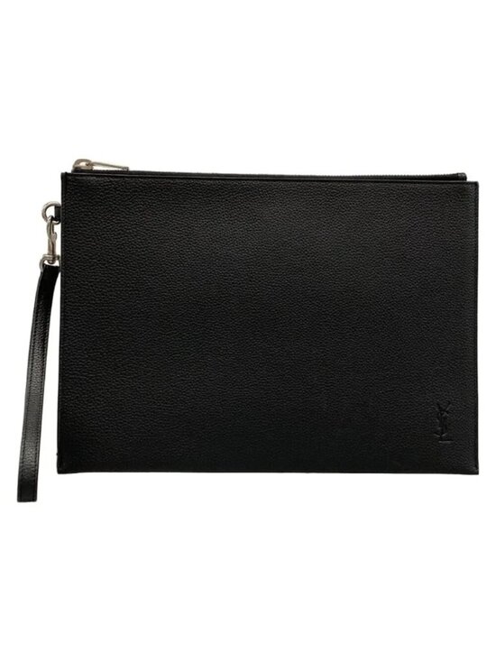 Yves Saint Laurent Handbags - Authentic Yves Saint Laurent Black Leather Hand Bag 530013